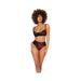 Underwire Bra Top & High Waisted Bottom Black S/m - SexToy.com