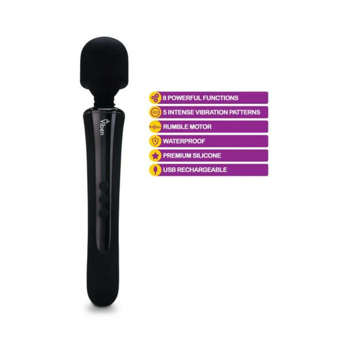 Viben Obsession Intense Wand Large Massager Black - SexToy.com