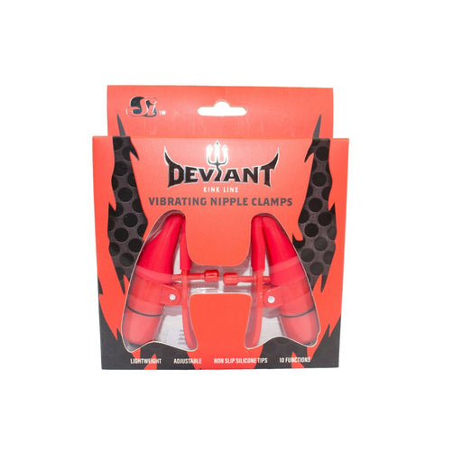 Vibrating Nipple Clamps Red - SexToy.com