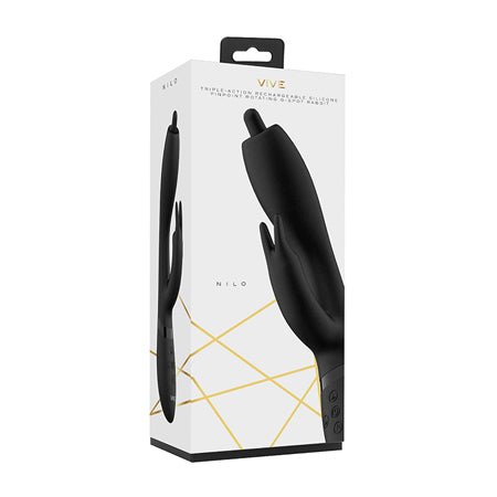 Vive Nilo Pinpoint Rotate Rabbit Black - SexToy.com