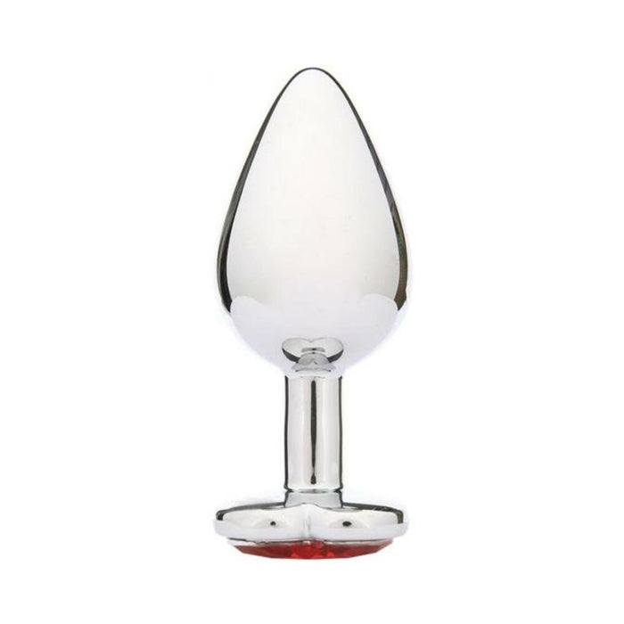 Whipsmart Heartbreaker 3" Heart Crystal Butt Plug - Red - SexToy.com