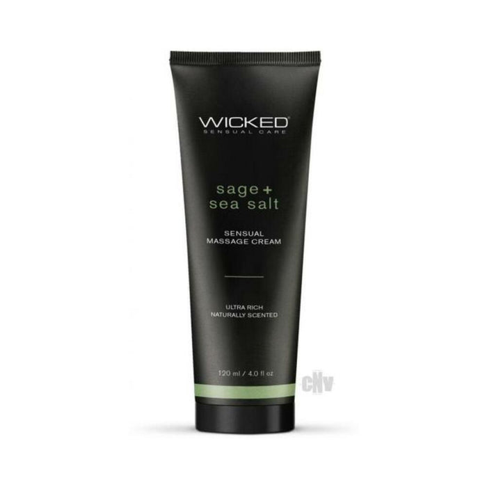 Wicked Sage + Sea Salt Sensual Massage Cream 4 Oz. | SexToy.com