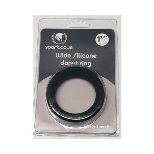 Wide Silicone Donut Ring Black 1.75 " - SexToy.com