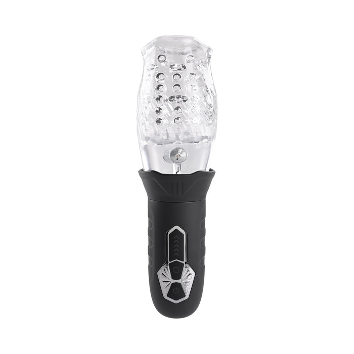 Zero Tolerance Cyclone Rechargeable Vibrating Spinning Stroker Black Clear - SexToy.com