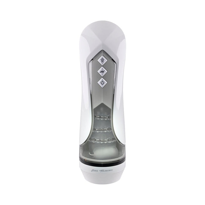 Zero Tolerance Stroking Buddy Rechargeable Vibrating Stroker White - SexToy.com