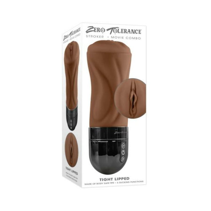 Zero Tolerance Tight Lipped Rechargeable Stroker With Suction Dark - SexToy.com