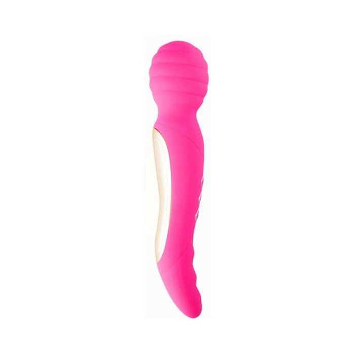 Zoe Rechargeable Dual Vibrating Wand Hot Pink - SexToy.com